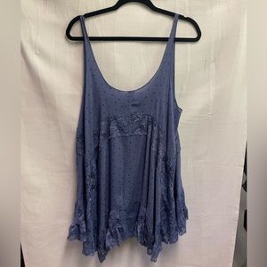 Free People Blue Lace Tank